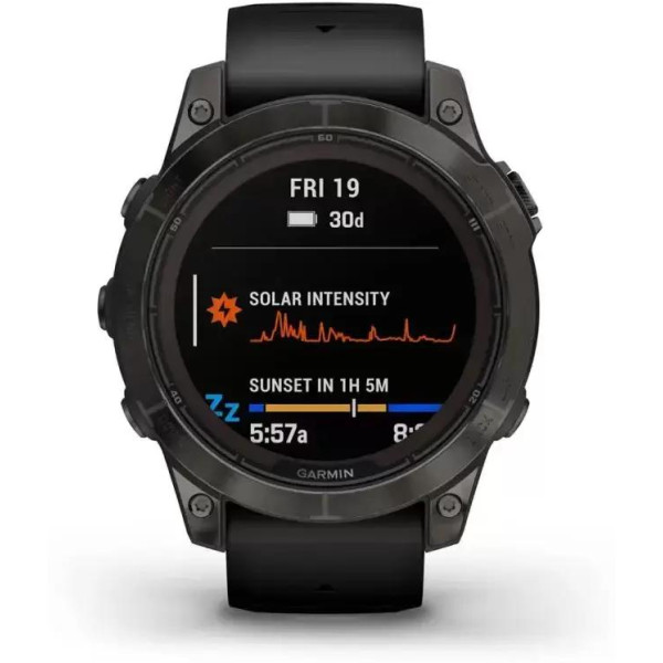 Умные часы Garmin Fenix 7 Pro Sapphire Solar (карбоново-серый титан/черный)