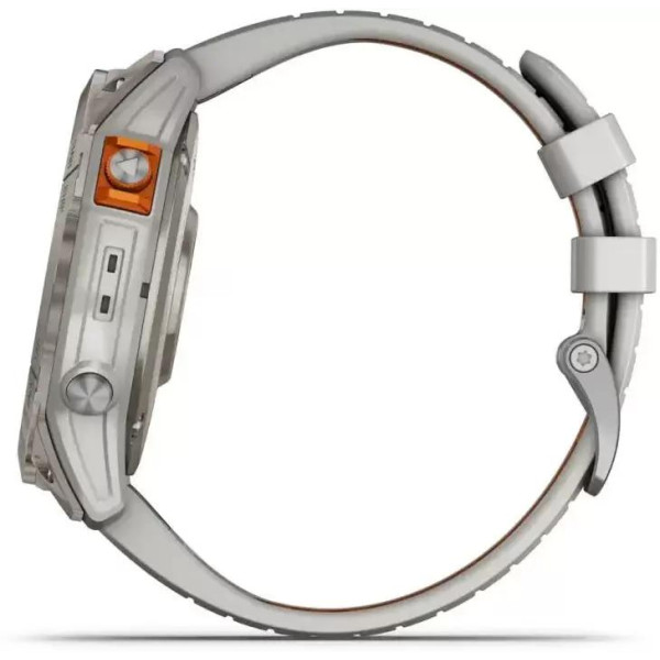 Умные часы Garmin Fenix 7 Pro Sapphire Solar (титан/оранжевый)