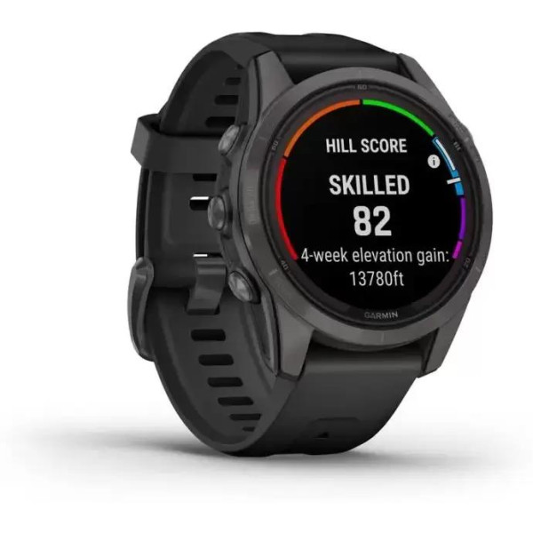Умные часы Garmin Fenix 7S Pro Sapphire Solar (карбоново-серый титан/черный)
