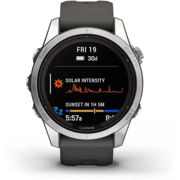 Умные часы Garmin Fenix 7S Pro Solar (серебро/графит)