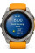 Умные часы Garmin Fenix 8 Sapphire 51мм (титановый, оранжевый силиконовый ремешок)