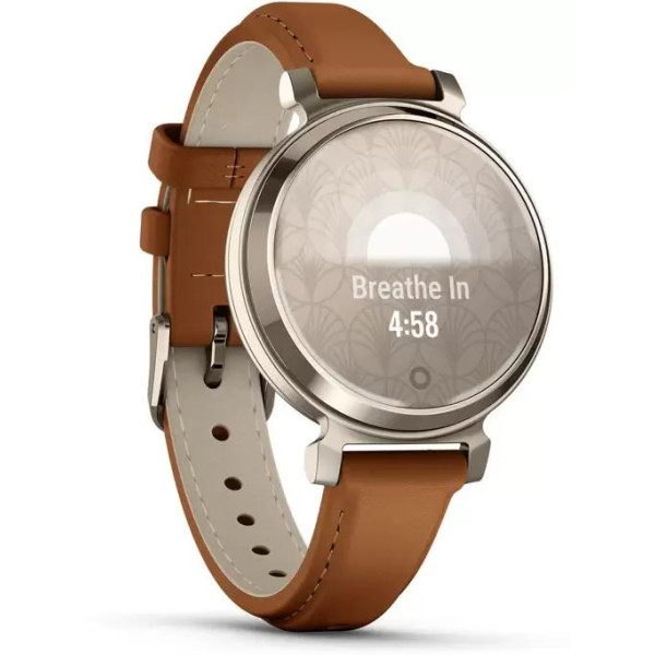Умные часы Garmin Lily 2 Classic (кремовое золото/коричневый)