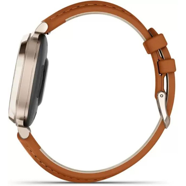 Умные часы Garmin Lily 2 Classic (кремовое золото/коричневый)