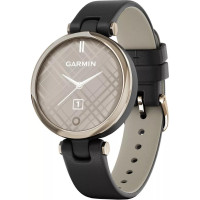 Умные часы Garmin Lily (кремово-золотистый, черный/кожаный ремешок)