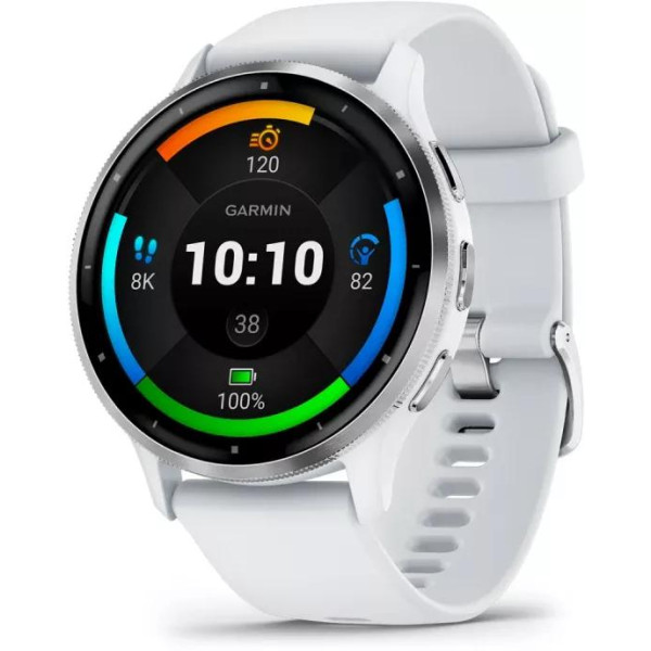 Умные часы Garmin Venu 3 (белый, с силиконовым ремешком)