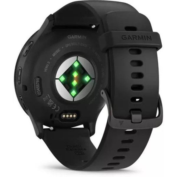 Умные часы Garmin Venu 3 (черный, с силиконовым ремешком)