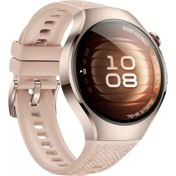 Умные часы Huawei Watch 5 42 мм (песочный, с бежевым силиконовым ремешком)