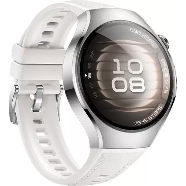 Умные часы Huawei Watch 5 42 мм (серебристый, с белым силиконовым ремешком)
