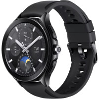 Умные часы Xiaomi Watch 2 Pro (черный, с черным силиконовым ремешком, международная версия)