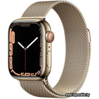 Смарт-часы Apple Watch Series 7 41mm LTE Stainless Steel золотистый